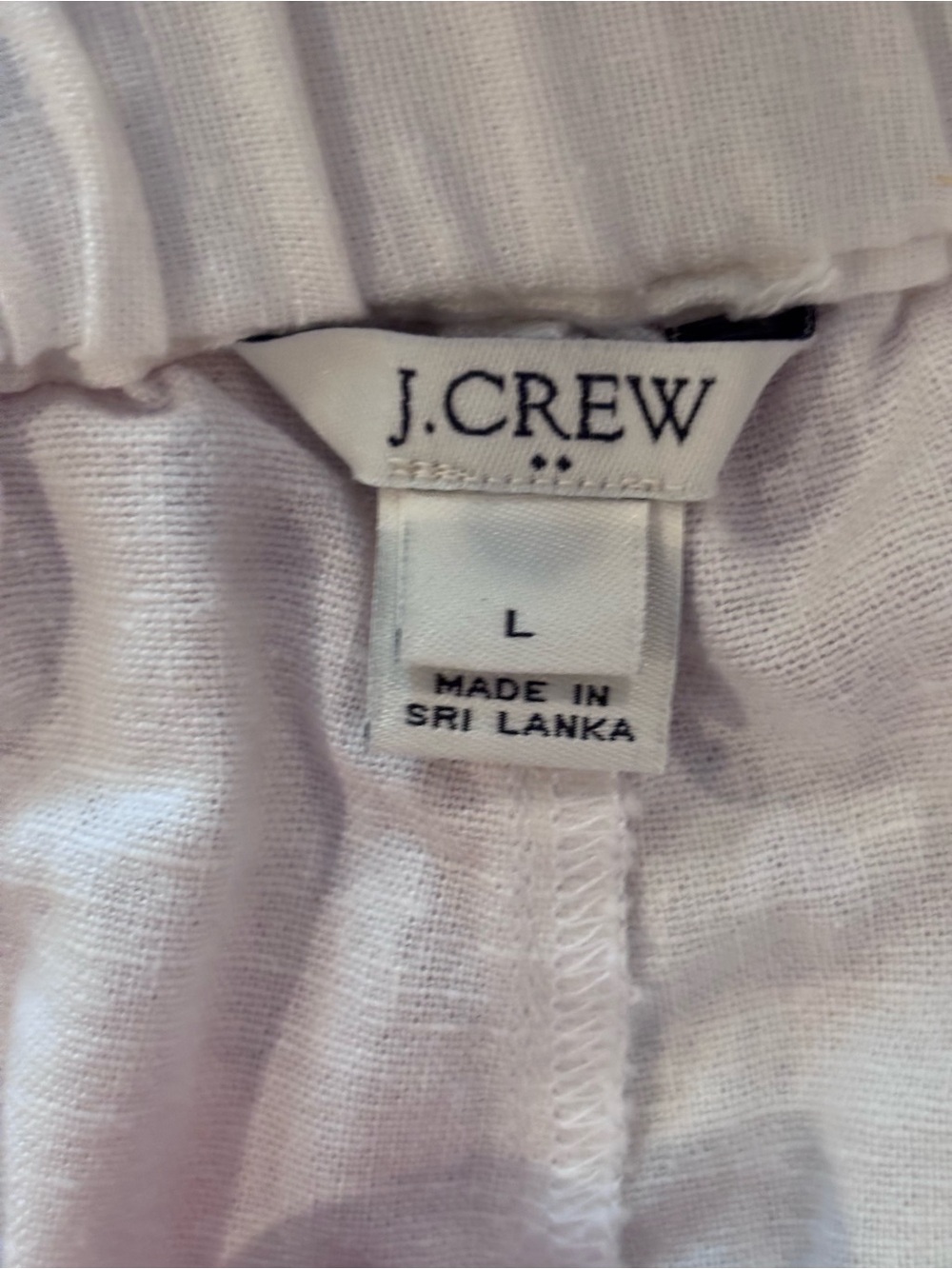J. Crew White Pom-Pom Trim Cotton Linen Shorts 2.5” Inseam - Picture 6 of 6